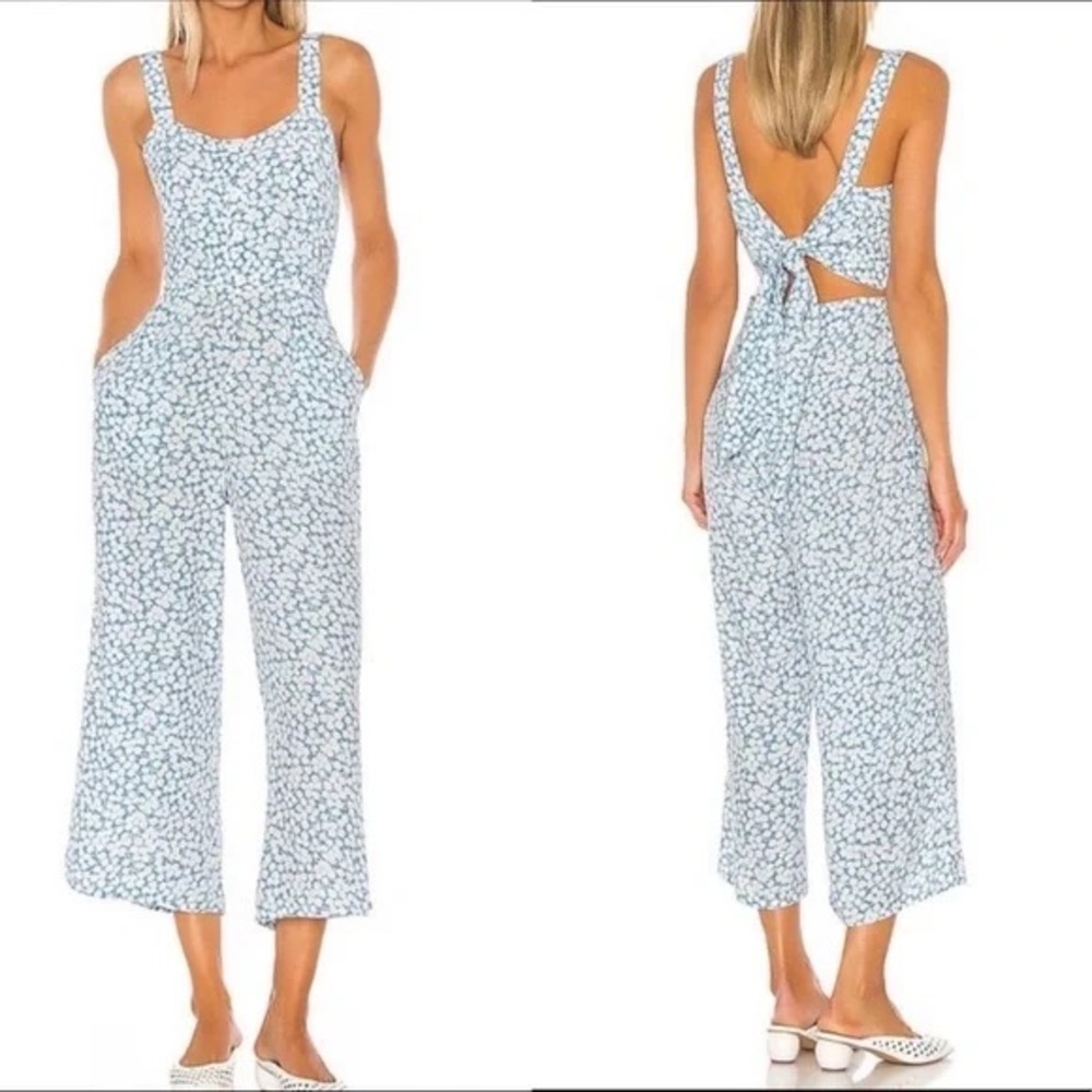 Marija Jumpsuit in Riviera Blue Floral